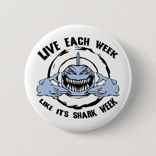 Badge Rond 5 Cm Semaine de requin