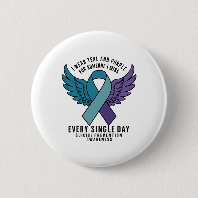 Badge Rond 5 Cm Semaine De Sensibilisation À La Prévention Du Suic (Devant)