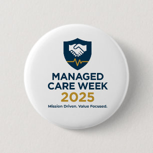 Badge Rond 5 Cm Semaine des soins gérés 2025 - Bouton de 2,25 pouc