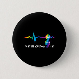 Badge Rond 5 Cm Semicolon Sensibilisation à la santé mentale Suici