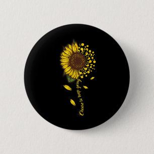 Badge Rond 5 Cm Semicolon Tournesol Choisir De Continuer À Se Suic