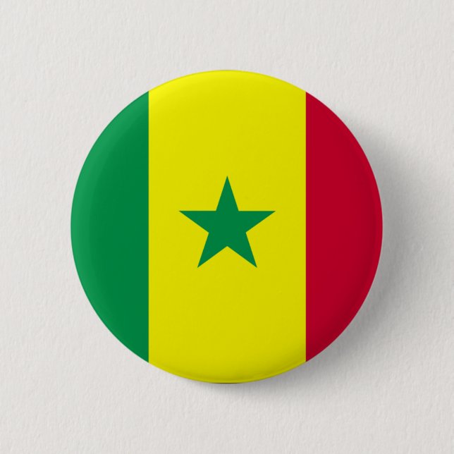 Badge Rond 5 Cm Sénégal (Devant)