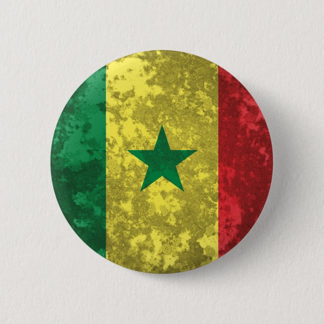 Badge Rond 5 Cm Sénégal (Devant)