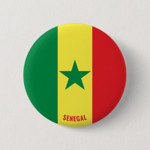 Badge Rond 5 Cm Sénégal Drapeau charmant patriotique