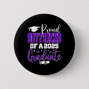 Badge Rond 5 Cm Senior 2025 Fier Garçon D'Un Cl De 2025 Gradua