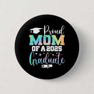Badge Rond 5 Cm Senior 2025 Fier Maman D'Un Cl De 2025 Graduate Mo