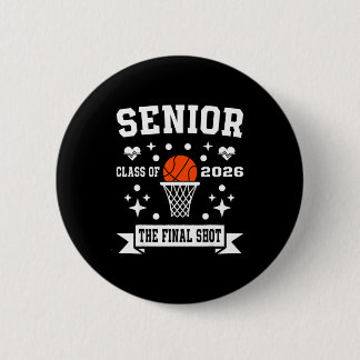 Badge Rond 5 Cm Senior basketball class of 2026 crew basketball