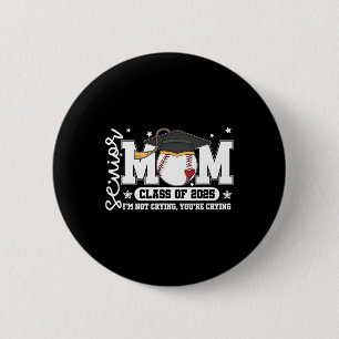 Badge Rond 5 Cm Senior Mom Cl Of 2025 Baseball Funny Mom Graduatio