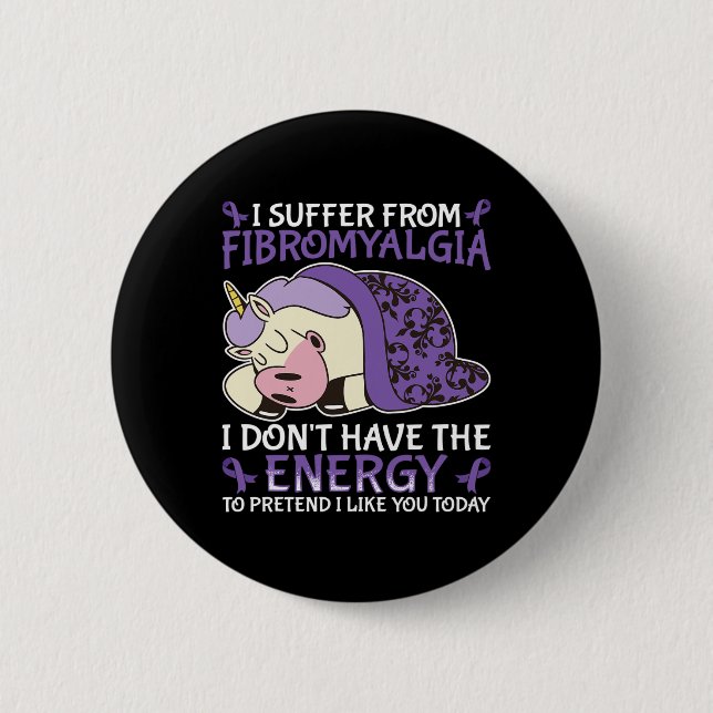 Badge Rond 5 Cm Sensibilisation à la fibromyalgie (Devant)