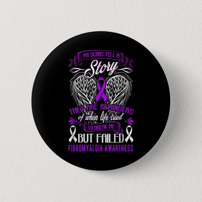 Badge Rond 5 Cm Sensibilisation à la fibromyalgie 3 (Devant)