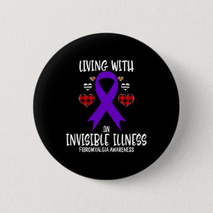 Badge Rond 5 Cm Sensibilisation à la fibromyalgie Vivre avec un ma