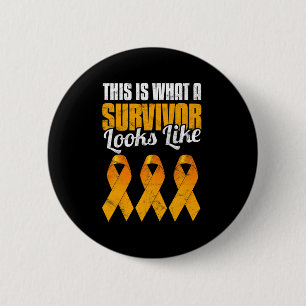 Badge Rond 5 Cm Sensibilisation à la leucémie Cancer Survivant Ora