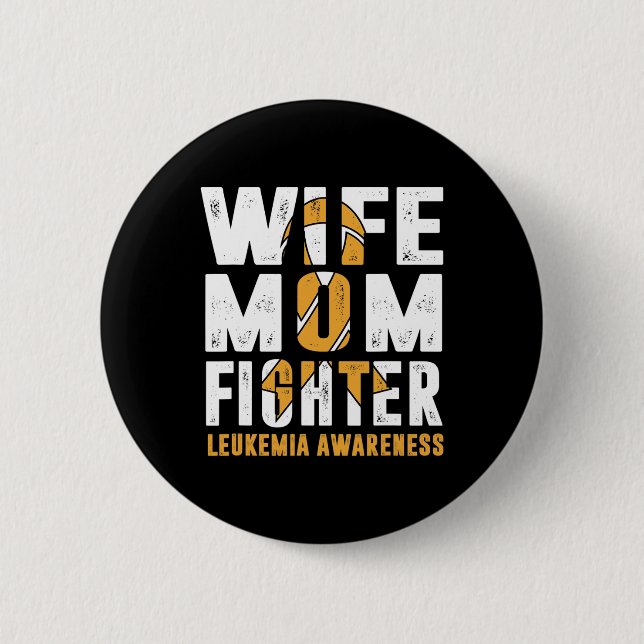 Badge Rond 5 Cm Sensibilisation à la leucémie chez la mère (Devant)