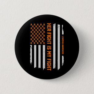 Badge Rond 5 Cm Sensibilisation à la leucémie Drapeau américain Ca