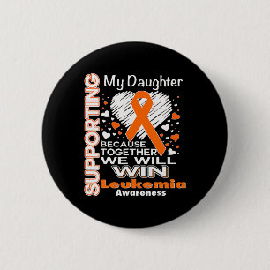 Badge Rond 5 Cm Sensibilisation à la leucémie du ruban orange en s