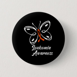 Badge Rond 5 Cm Sensibilisation à la leucémie du ruban papillon 1
