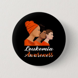 Badge Rond 5 Cm Sensibilisation à la leucémie Maman Orange Ribbon