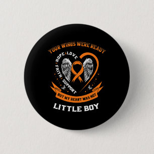Badge Rond 5 Cm Sensibilisation à la leucémie Petit Garçon Enfance