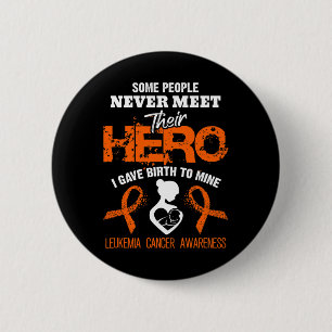 Badge Rond 5 Cm Sensibilisation à la leucémie Rencontrez mon héros