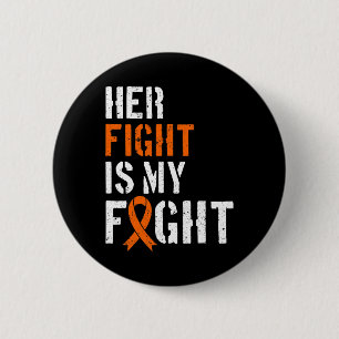 Badge Rond 5 Cm Sensibilisation à la leucémie Son combat est mon s