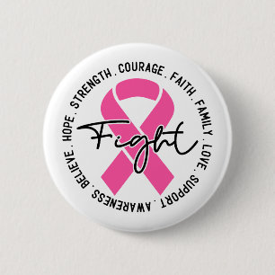 Badge Rond 5 Cm Sensibilisation à la lutte contre le cancer du sei