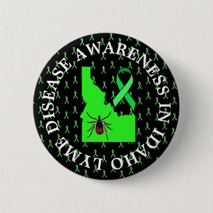 Badge Rond 5 Cm Sensibilisation à la maladie de Lyme dans l'Idaho 