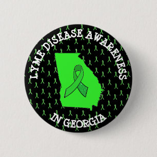 Badge Rond 5 Cm Sensibilisation à la maladie de Lyme en Géorgie Bo