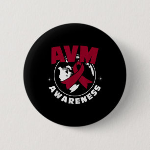 Badge Rond 5 Cm Sensibilisation à la moyenne Malformation artériov