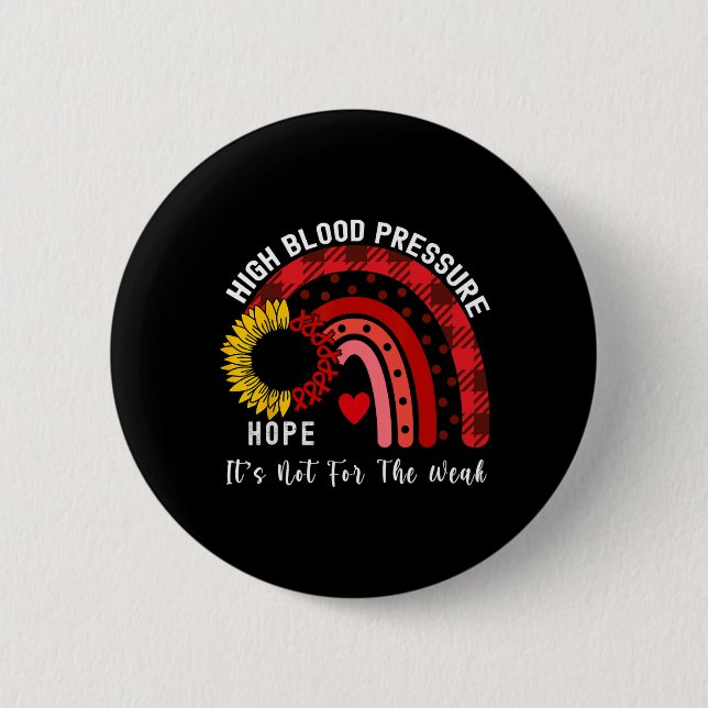 Badge Rond 5 Cm Sensibilisation à la pression artérielle élevée du (Devant)