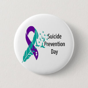 Badge Rond 5 Cm Sensibilisation à la prévention du suicide