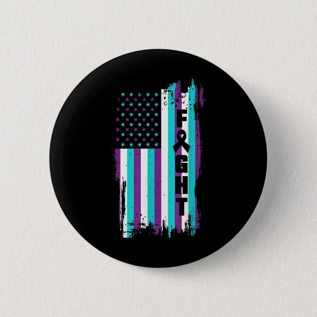 Badge Rond 5 Cm Sensibilisation à la prévention du suicide dans le (Devant)