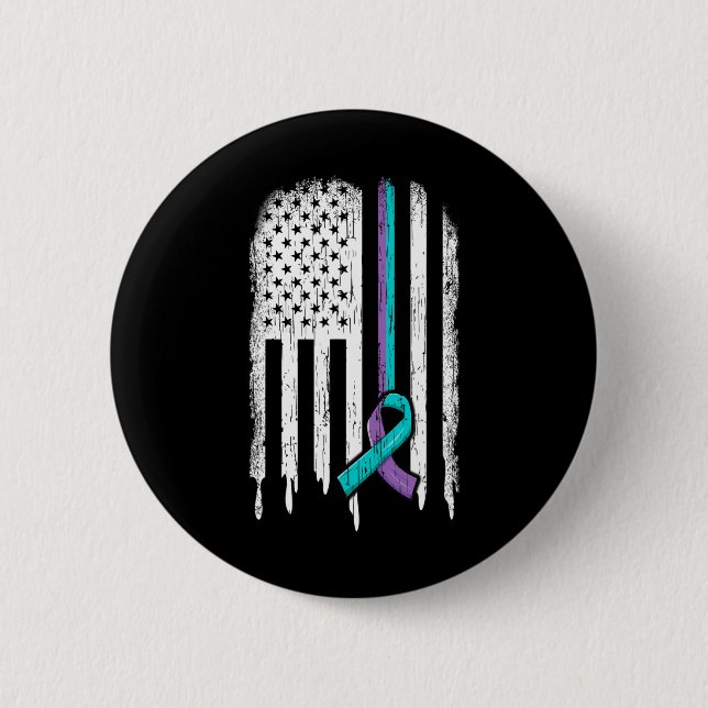 Badge Rond 5 Cm Sensibilisation à la prévention du suicide Drapeau (Devant)