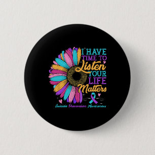Badge Rond 5 Cm Sensibilisation à la prévention du suicide J'ai le