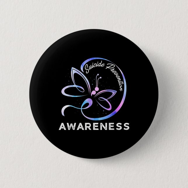 Badge Rond 5 Cm Sensibilisation à la prévention du suicide libellu (Devant)