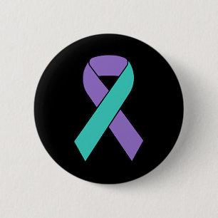 Badge Rond 5 Cm Sensibilisation à la prévention du suicide Ruban T