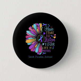 Badge Rond 5 Cm Sensibilisation à la prévention J'ai le temps d'éc