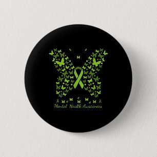Badge Rond 5 Cm Sensibilisation à la santé mentale Beurre à ruban
