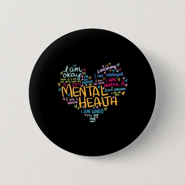 Badge Rond 5 Cm Sensibilisation à la santé mentale Dépression Pull (Devant)