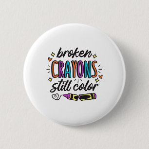 Badge Rond 5 Cm Sensibilisation à la santé mentale Les crayons cas