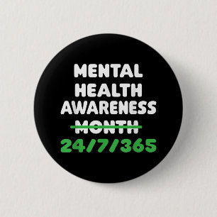 Badge Rond 5 Cm Sensibilisation À La Santé Mentale Pour La Prévent