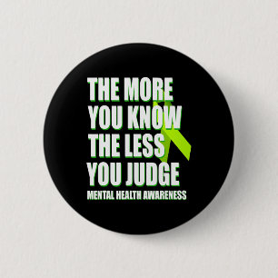 Badge Rond 5 Cm Sensibilisation à la santé mentale - Soutien au ru