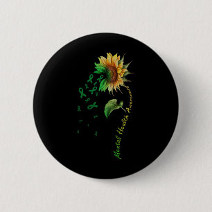 Badge Rond 5 Cm Sensibilisation à la santé mentale Tournesol Confo