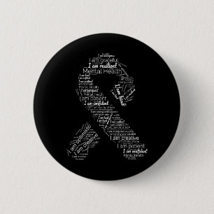 Badge Rond 5 Cm Sensibilisation À La Santé Ruban Vert En Mai Souti