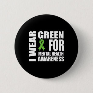 Badge Rond 5 Cm Sensibilisation à la santé Soutien au carbone vert