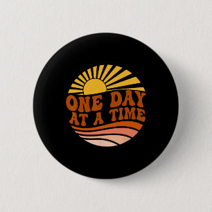 Badge Rond 5 Cm Sensibilisation À La Santé Un Jour À La Fois Solei