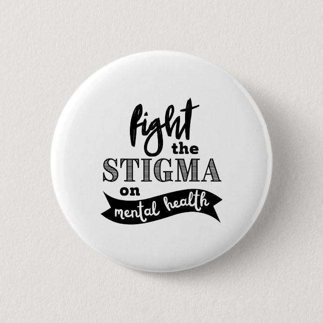 Badge Rond 5 Cm Sensibilisation à la stigmatisation des problèmes  (Devant)