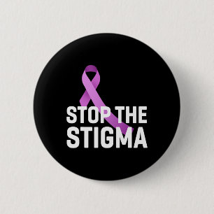 Badge Rond 5 Cm Sensibilisation à la stigmatisation et à la dépend