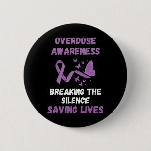Badge Rond 5 Cm Sensibilisation À La Surdose Rompre Le Silence Rib