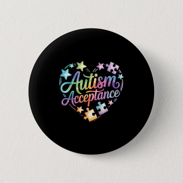 Badge Rond 5 Cm Sensibilisation à l'autisme  (Devant)