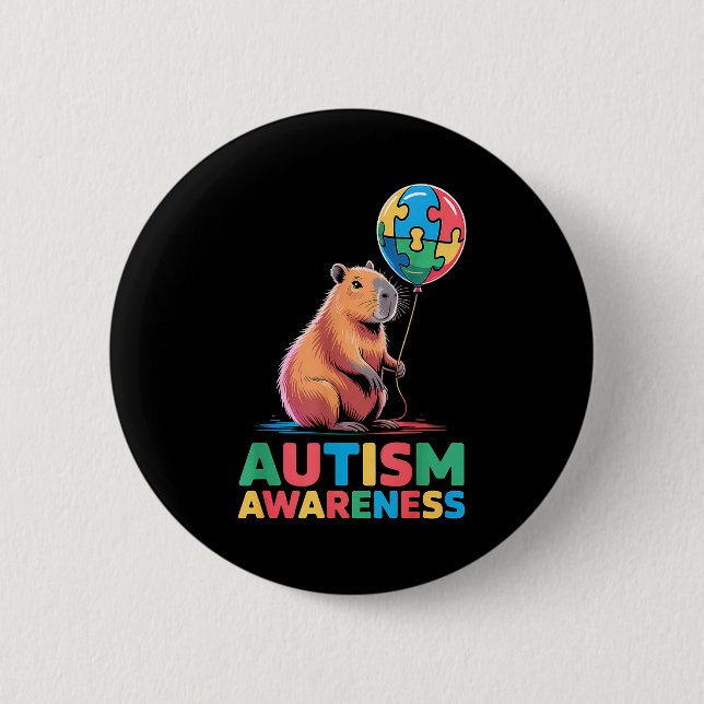 Badge Rond 5 Cm Sensibilisation à l'autisme  (Devant)